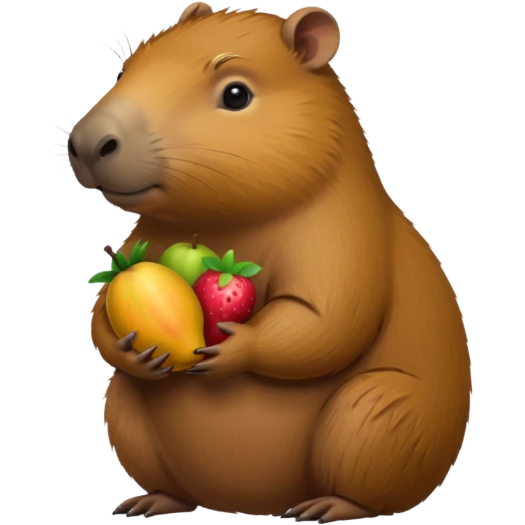Capybara with fruits  emoji