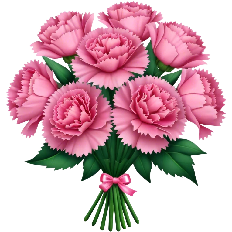 pink carnation bouquet emoji
