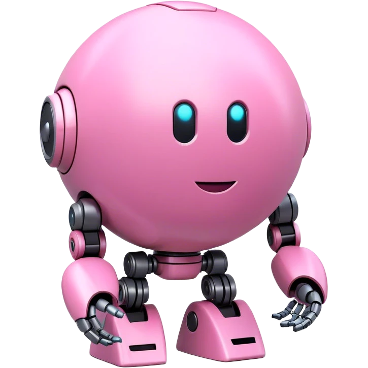 pink 3d robotic earth  emoji