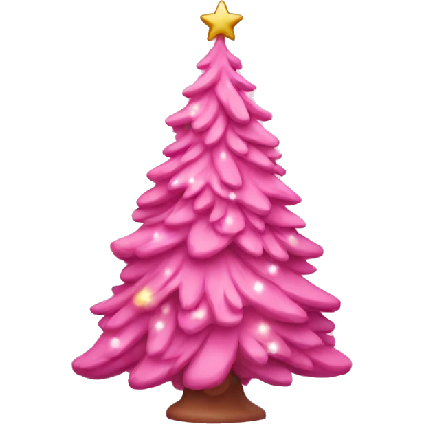 Pink Christmas tree emoji