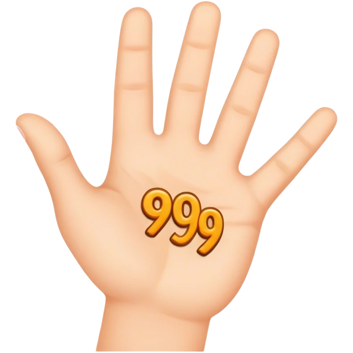 a hand with the text 999elyyy on it  emoji