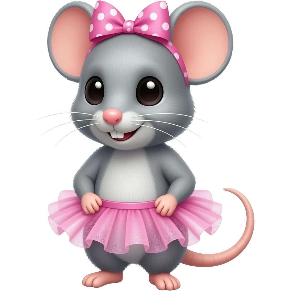 mice wmice with tutu with just one big earith tutu with just one big ear emoji