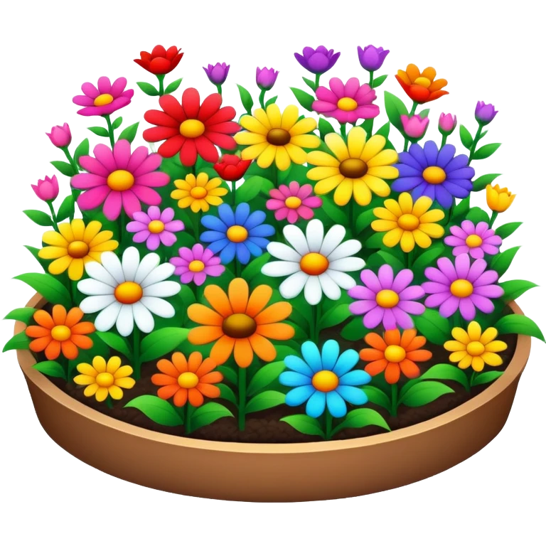 pretty flower bed emoji