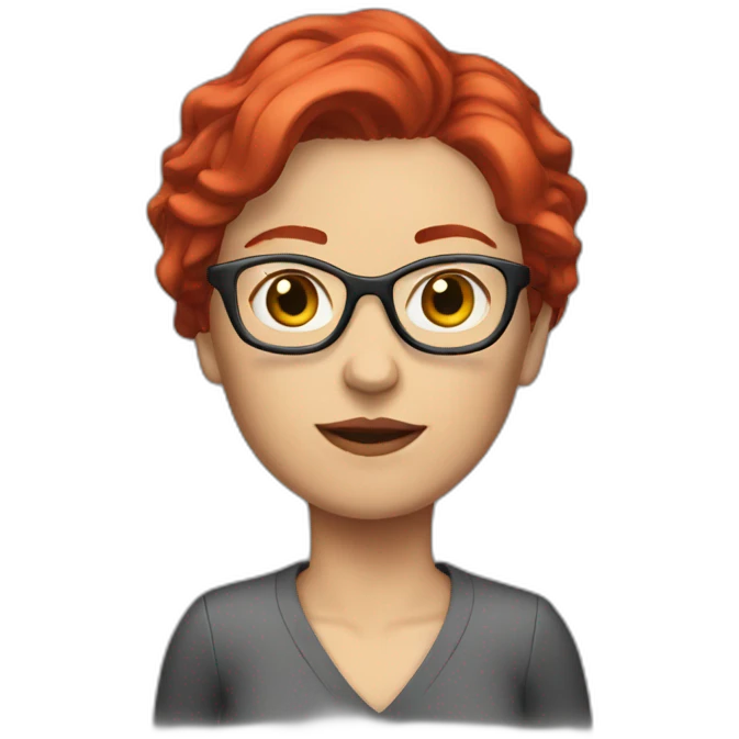 journalist-woman-red-short-hair emoji