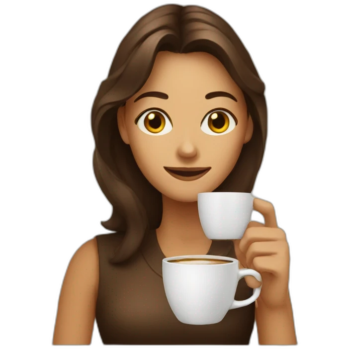 Coffee and woman  emoji