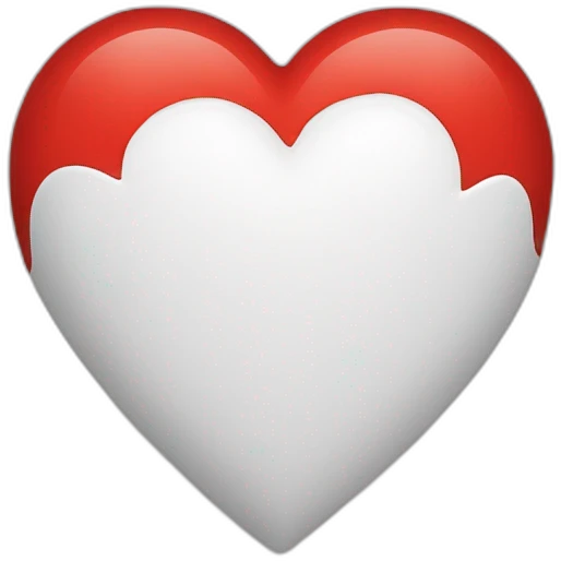 Coeur blanc et Coeur rouge emoji