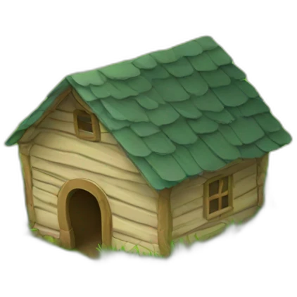 Grass house emoji
