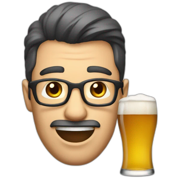 moi qui boit une bierrer emoji