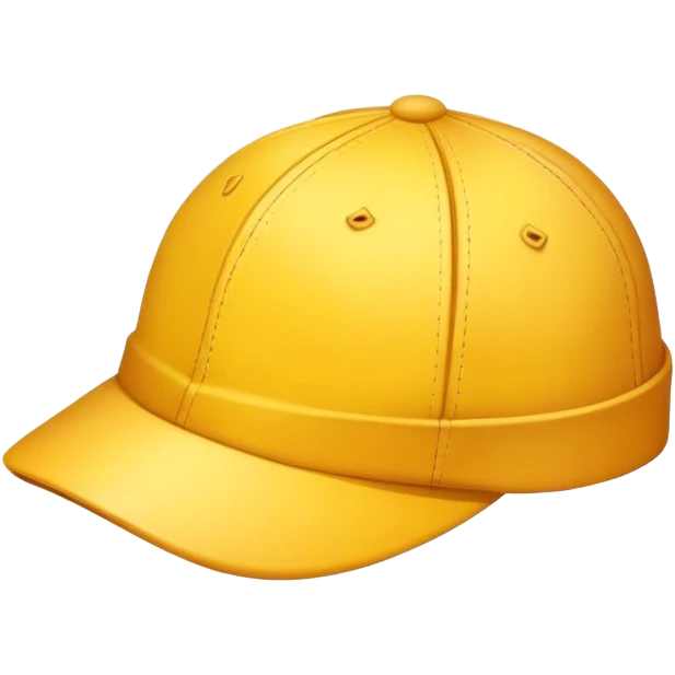 Broken yellow cap emoji