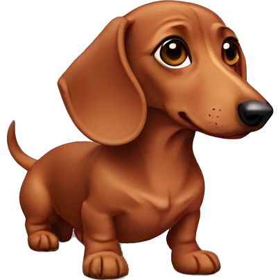 A small red-haired dachshund emoji