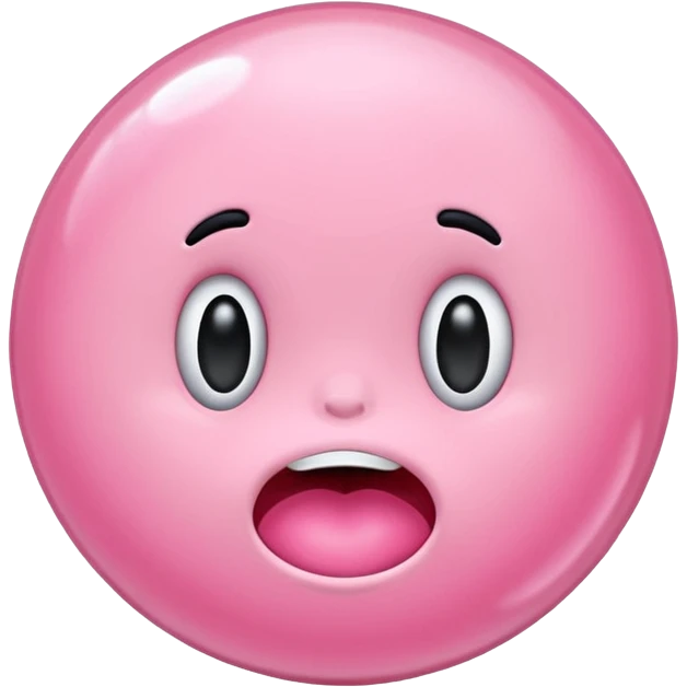 Pink bubble-gum emoji