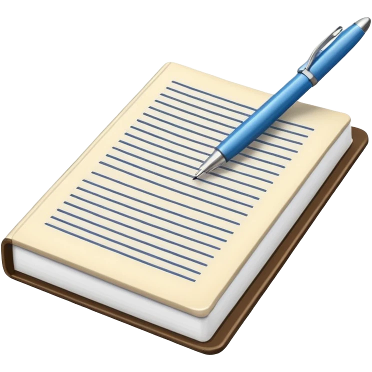 textbook and pen emoji