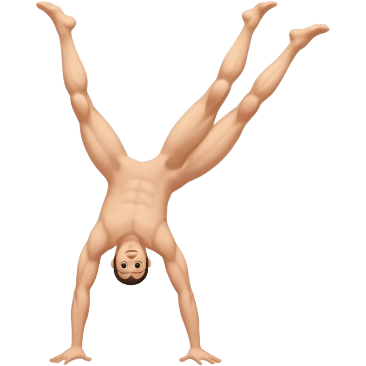 Nude man cartwheel emoji
