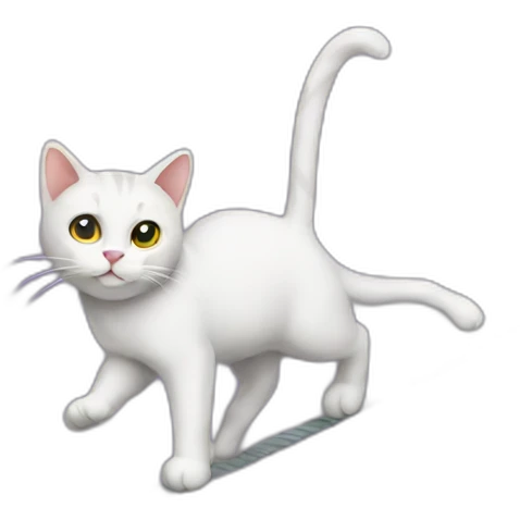 Cat tightrope walker emoji