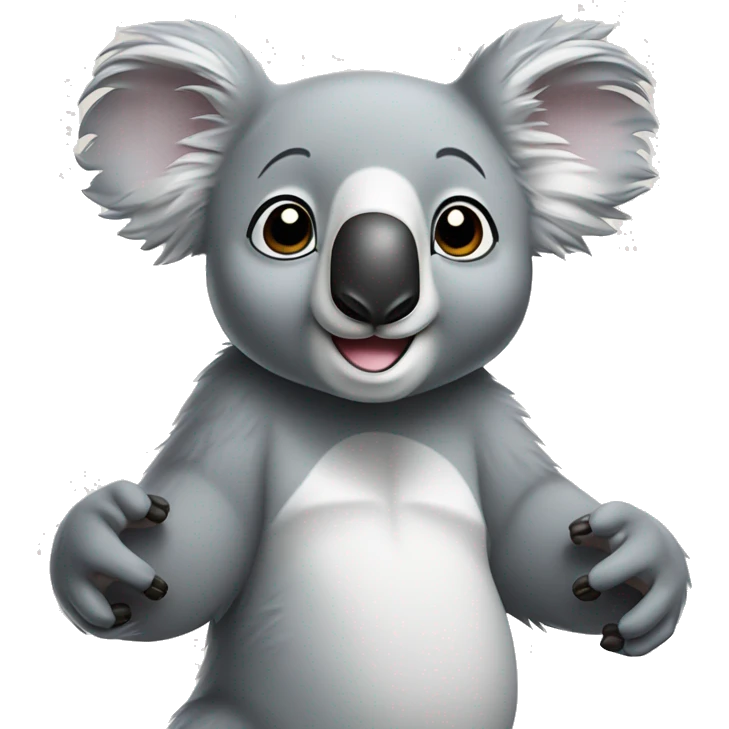 koala arms up emoji