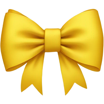 Yellow bow emoji