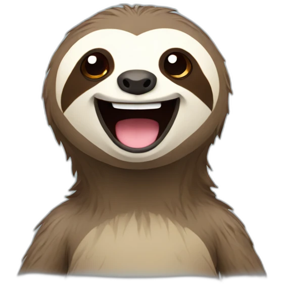 happy sloth emoji