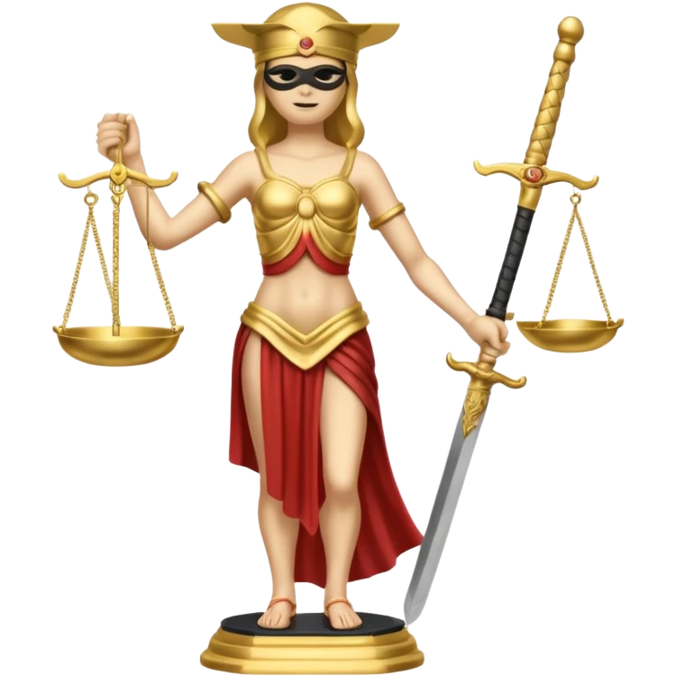 gold Justitia statue emoji