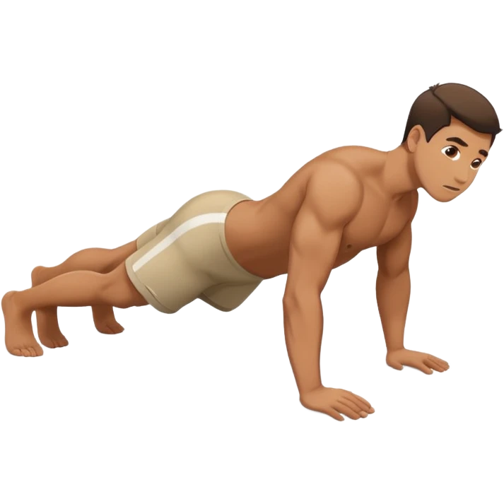 man doing pushups viewed from above emoji