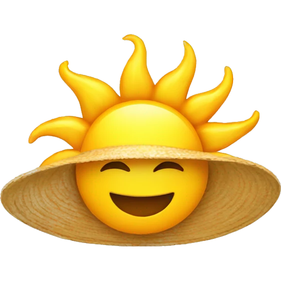 Sun with a hat emoji