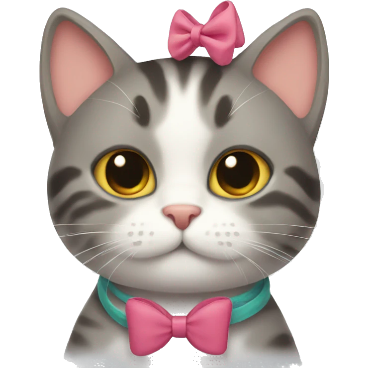 Cat with bow emoji