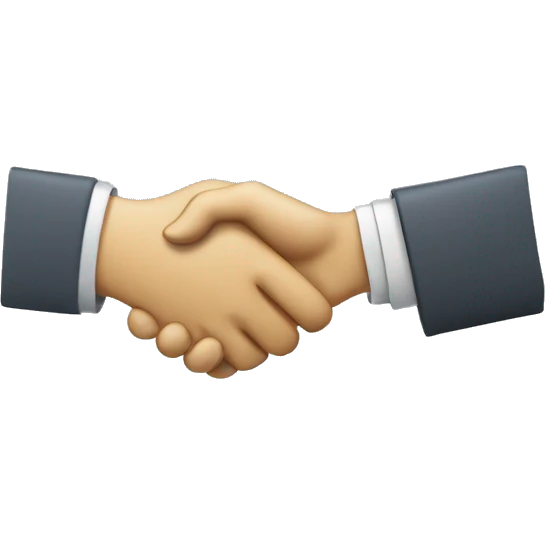 A handshake between an employer and employee, symbolizing trust and commitment. emoji