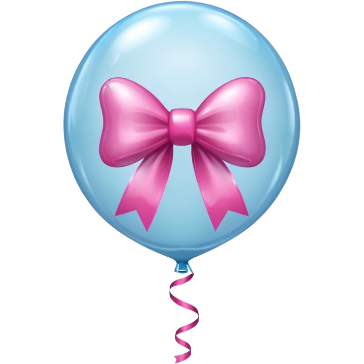 Transparent balloon with  with bow  emoji