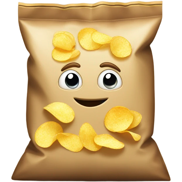 potato chips bag that says "potato" emoji