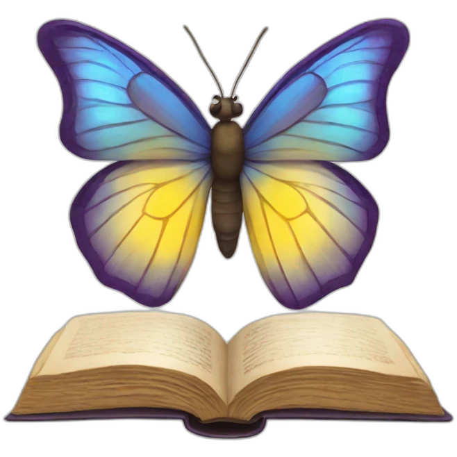 reading butterly emoji