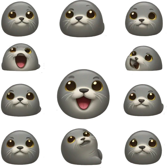 seal displaying emotions emoji