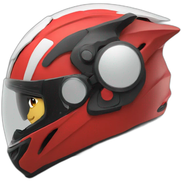 Rider men with red helmet emoji