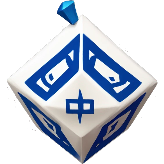 Jewish dreidel a cubed four-sided spinning top with a point on the bottom, played during the Jewish holiday of Hanukkah emoji