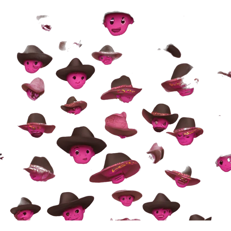 diablo con sombrero rosa emoji