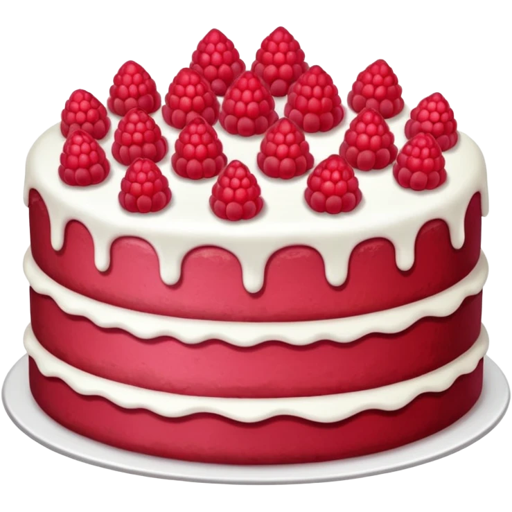 a raspberry cake emoji