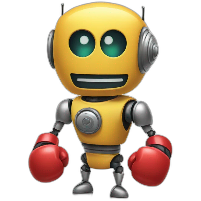 Boxing robot emoji