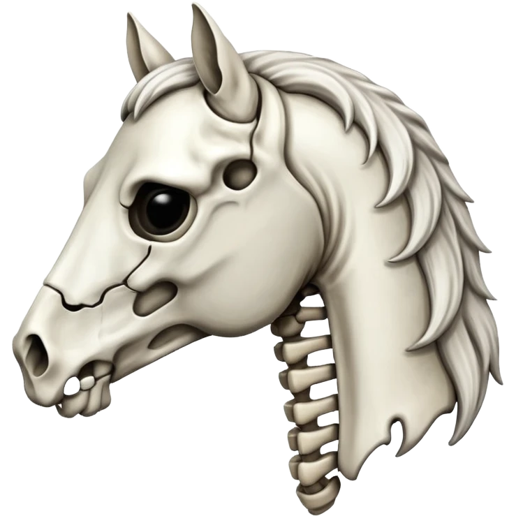 Skeleton horse head emoji