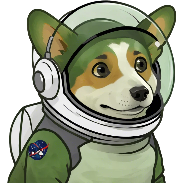 Corgi in space emoji
