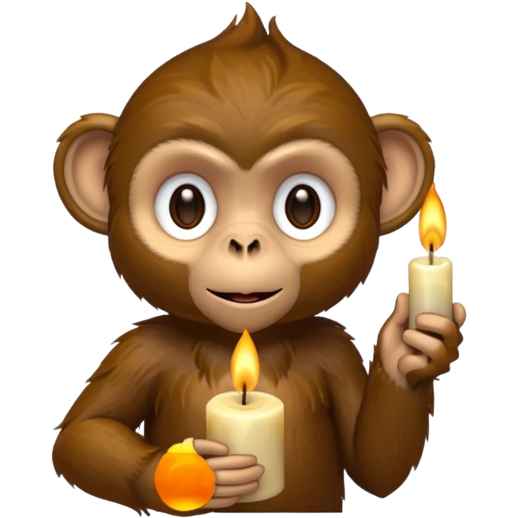candle-holding monkey emoji