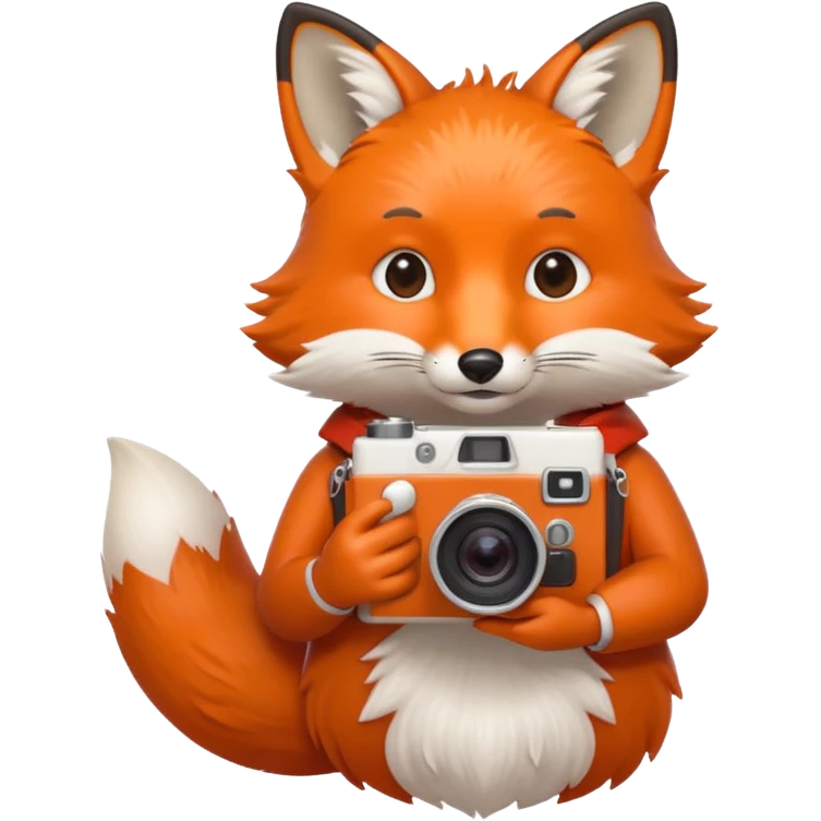 red fox white camera emoji