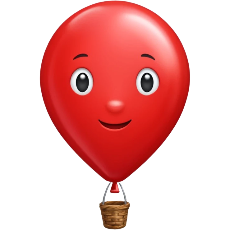 Roter Herzluftballon fliegt davon emoji