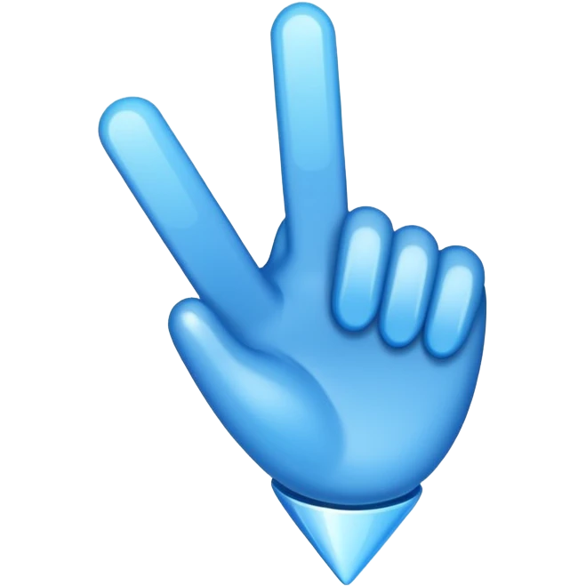 Blue cursor emoji