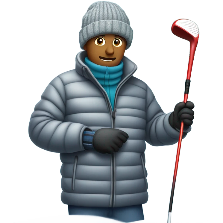 Golfer in freezing cold emoji