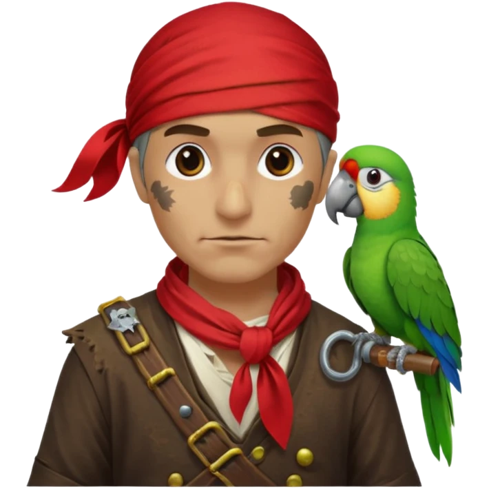 pirate and parrot emoji