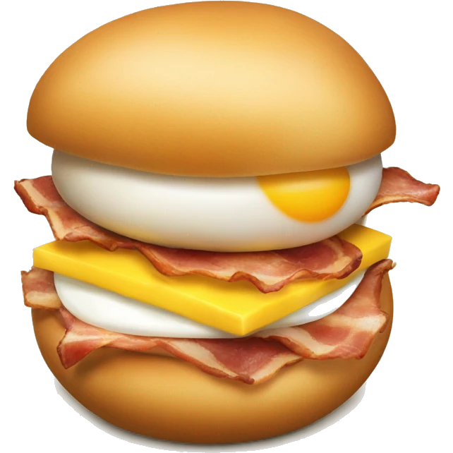 An egg bun, like you'd get from a NYC bodega. Egg, bacon, cheese on a bun. emoji