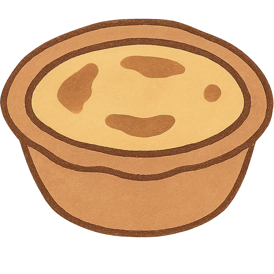 pastel de nata, minimal flat style, simple shapes and soft colors, no text emoji