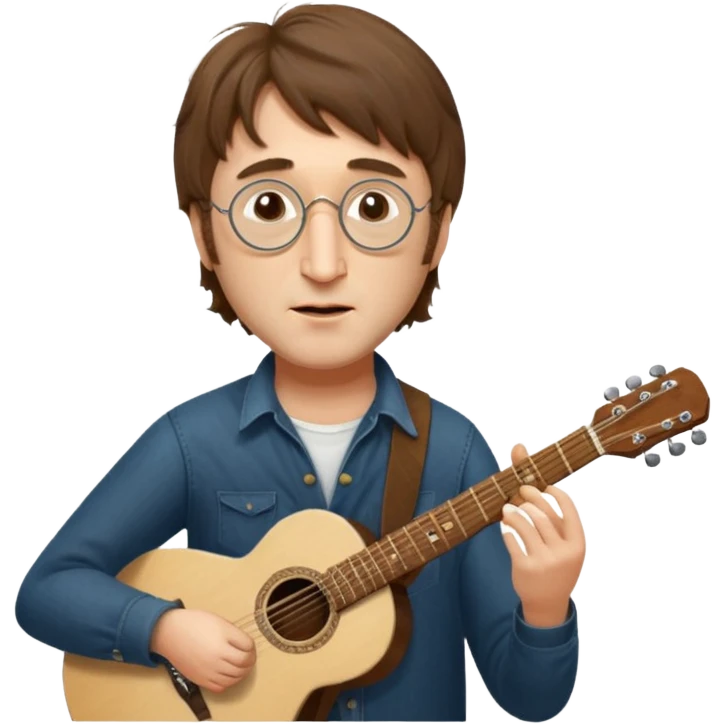 John Lennon eating a guitar emoji