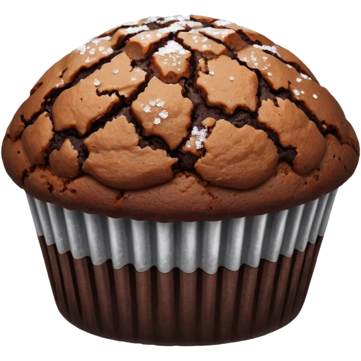 dark brown chocolate muffin emoji