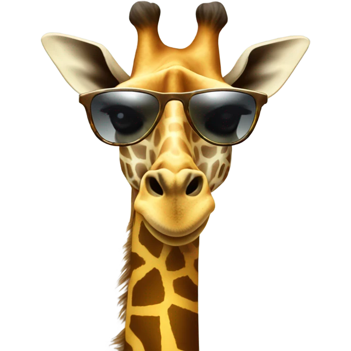 Giraffe with sunglasses emoji