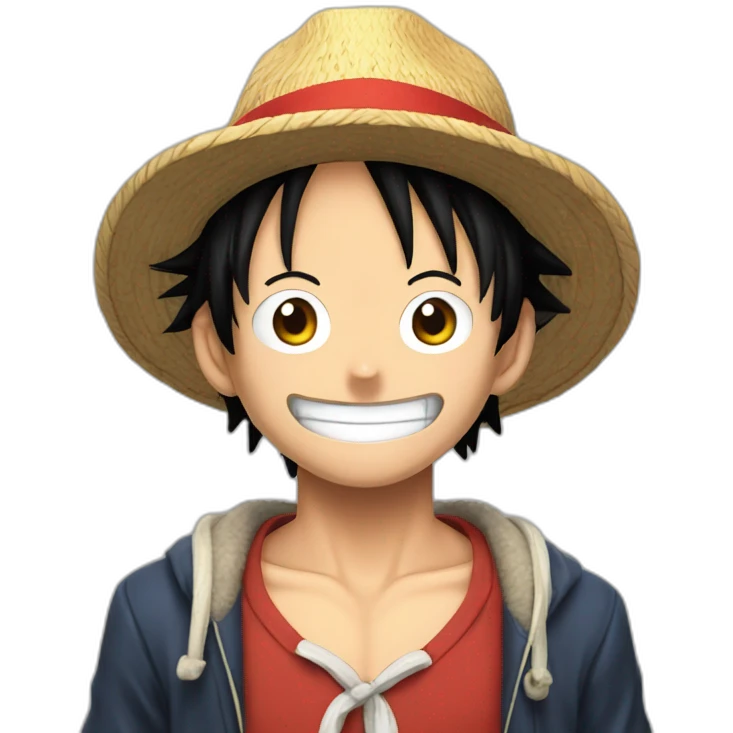 Luffy avec un singe emoji