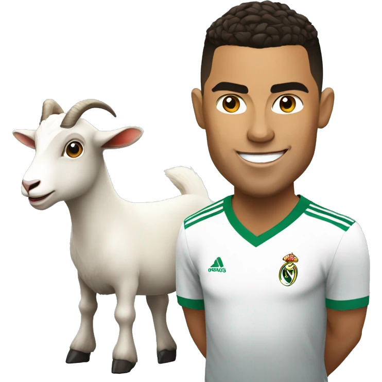 Ronaldo and goat emoji